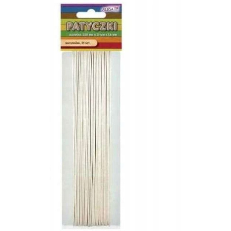 Patyczki PK-0029 bezbarwne (25szt.) 200x25x1.6mm ALIGA