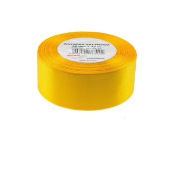 Wstążka satynowa 38mm/32m żółta BREWIS