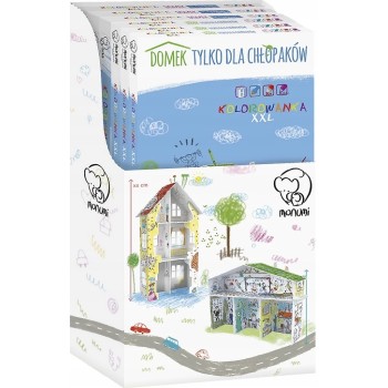 Kolorowanka składana 3D XXL Domek tylko dla chłopaków PD-000203 MONUMI