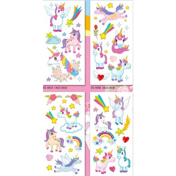 Naklejki z brokatem JEDNOROŻCE mix CLA13 BREWIS