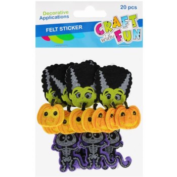 Naklejki filcowe Halloween mix 20szt. 572680 CRAFT WITH FUN
