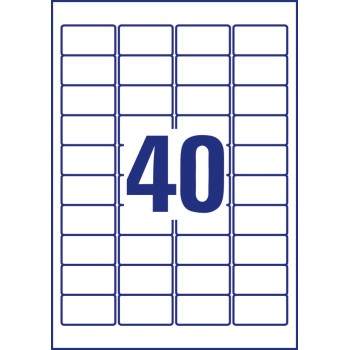 Etykiety ZF A4 45.7x25.4mm (25 arkuszy) przezroczyste L4770-25 AVERY ZWECKFORM