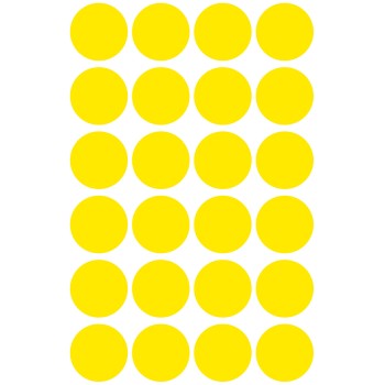 Trwałe kółka do zaznaczania 18mm 96szt./op. zółte 3007 AVERY ZWECKFORM