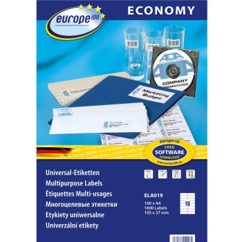 Etykiety ECONOMY A4 białe 105x37mm ELA019 AVERY ZWECKFORM