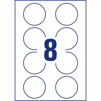 Usuwalne etykiety na przetwory A4 10 ark. 65 mm okrągłe białe 5081 AVERY ZWECKFORM