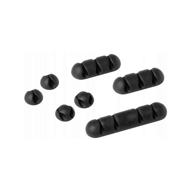 Klips samoprzylepny na 1 kabel CAVOLINE CLIP MIX, różne rodzaje w zestawie, 504137 DURABLE