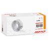 Etykiety cenowe w rolce do metkownicy jednorzędowej 21x12 mm, (6 sztuk) białe z dziurką , trwały klej, METO M30014356