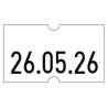 Etykiety cenowe w rolce do metkownicy jednorzędowej 21x12 mm, (6 sztuk) białe z dziurką , trwały klej, METO M30014356