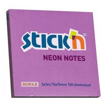 Bloczek STICK"N 76x76mm fioletowy neonowy 100k 21210 STICK"N