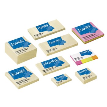 Karteczki samoprzylepne bloczek 75x75mm 100 kartek kolorowe 400086389 BANTEX