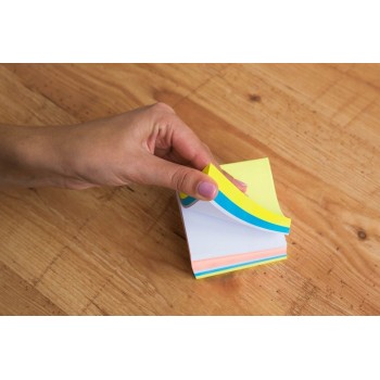 Bloczek samoprzylepny 75x75mm 400k mix neon mango D.RECT (110626)