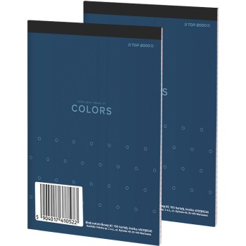 Blok notatnikowy w kratkę A7 notatnik 100 kartek klejony COLORS 400169236 TOP 2000