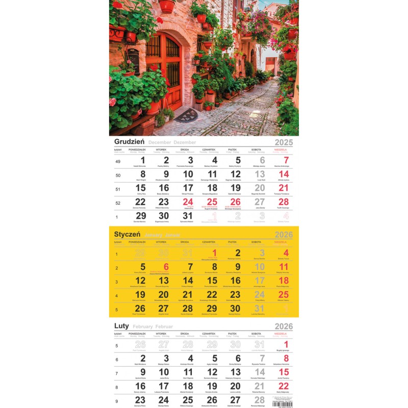 Kalendarz trójdzielny(H) ULICZKA T-106T-08 Michalczyk i Prokop