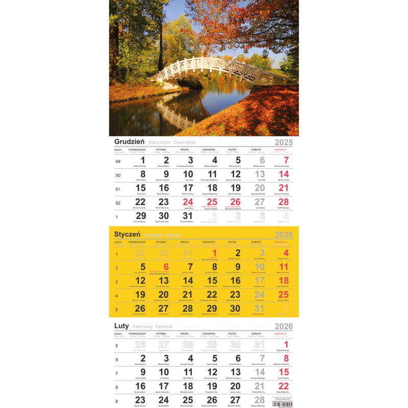 Kalendarz trójdzielny(H) MOSTEK T-106T-09 Michalczyk i Prokop