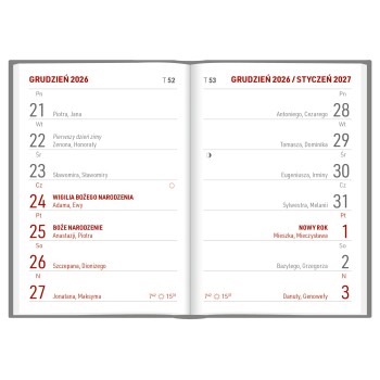 Kalendarz kieszonkowy A7 oprawa PCV 2026 A7036B -MIX Wokół Nas