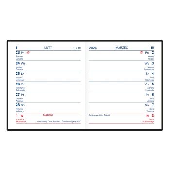 Kalendarz EWA IMPRESS kieszonkowy K3 71 x 81mm 2026 TELEGRAPH