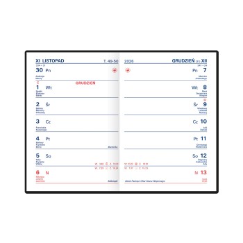 Kalendarz TIK IMPRESS kieszonkowy K1 2026 TELEGRAPH