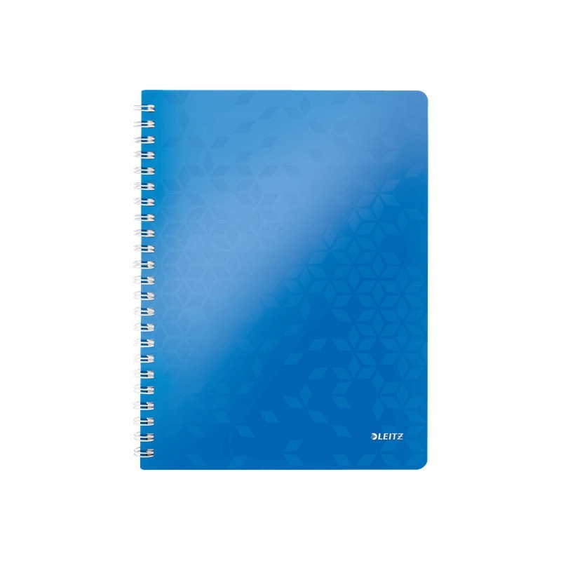 Kołonotatnik LEITZ WOW A4 80k PP kratka niebieski 46380036