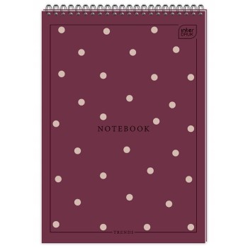 Kołonotatnik A6 100k kratka spirala góra INTERDRUK