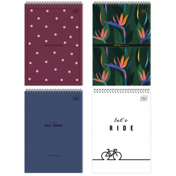 Kołonotatnik A6 100k kratka spirala góra INTERDRUK