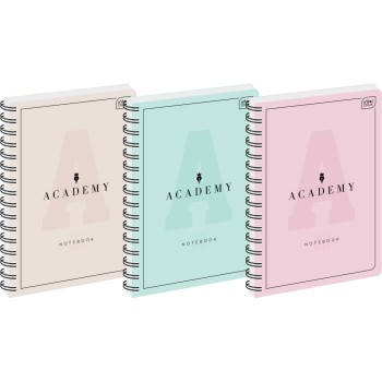 Kołozeszyt B5 100k kratka 90g ACADEMY PASTEL