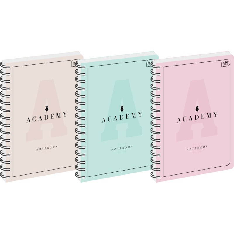 Kołozeszyt B5 100k kratka 90g ACADEMY PASTEL