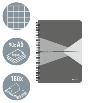 Kołonotatnik Office A5 w kratkę zielony 44581055 LEITZ