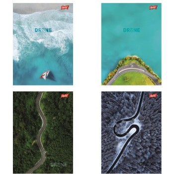 Zeszyt A4 60k kratka MIX laminowany UNIPAP