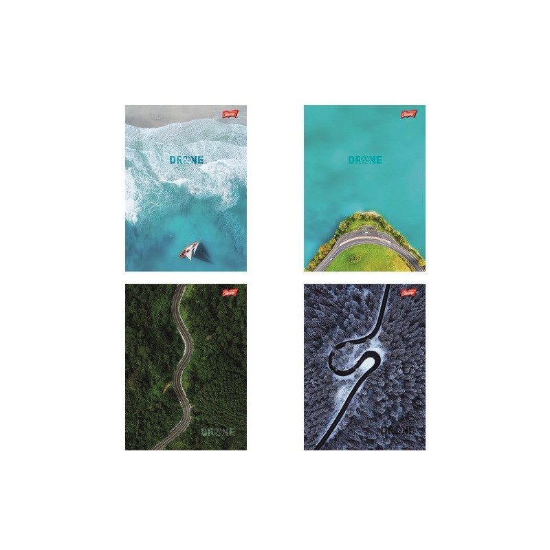 Zeszyt A4 60k kratka MIX laminowany UNIPAP