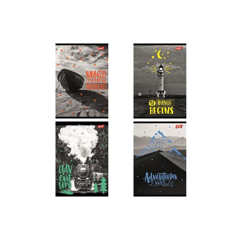 Zeszyt A5 60k kratka ADVENTURE laminowany UNIPAP