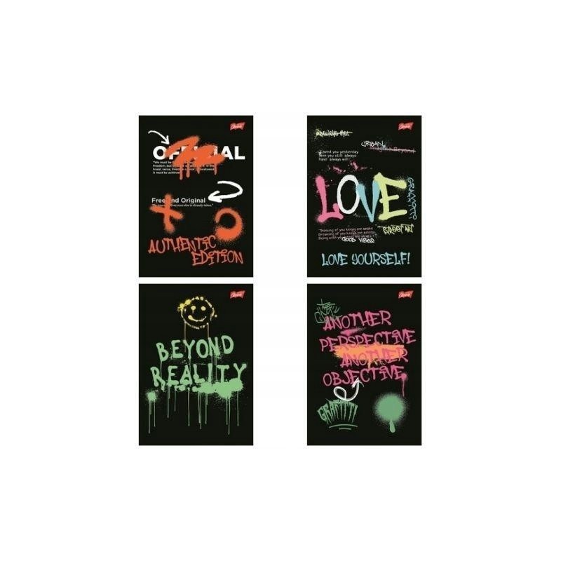 Zeszyt A5 60k kratka SPRAY VIBE laminowany UNIPAP