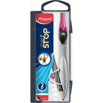 Cyrkiel STUDY STOP + ołówek, pud z zawieszką 195210 MAPED