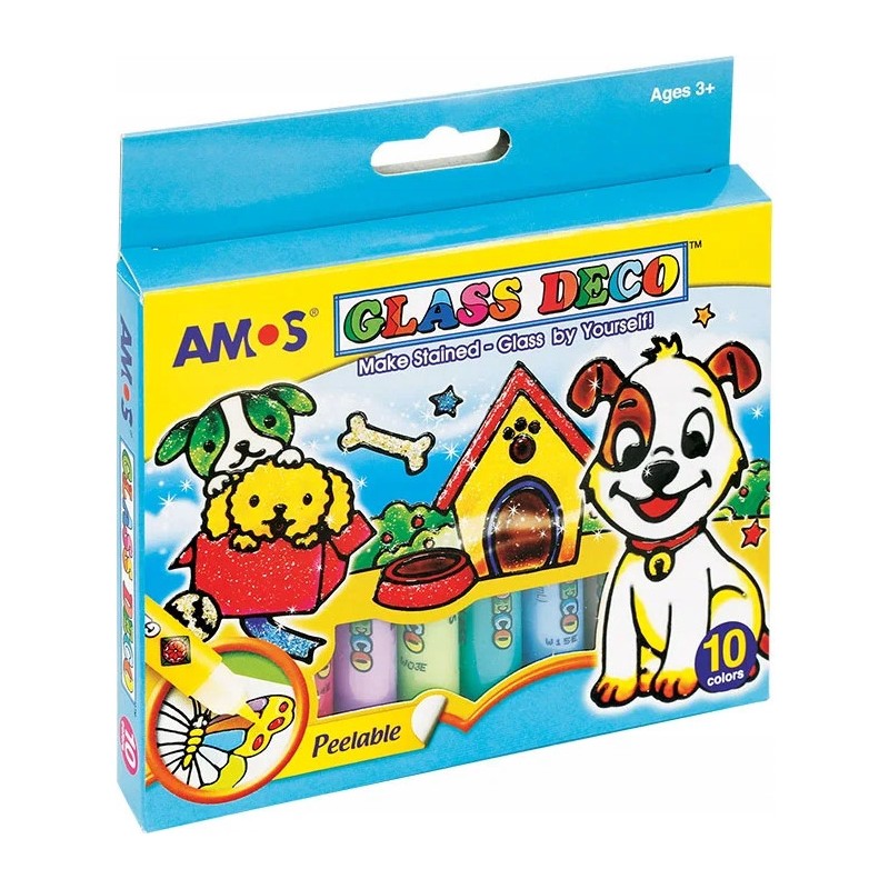 Farby witrażowe AMOS gd10p10 - 10.5mlx10 kolorów 170-1692