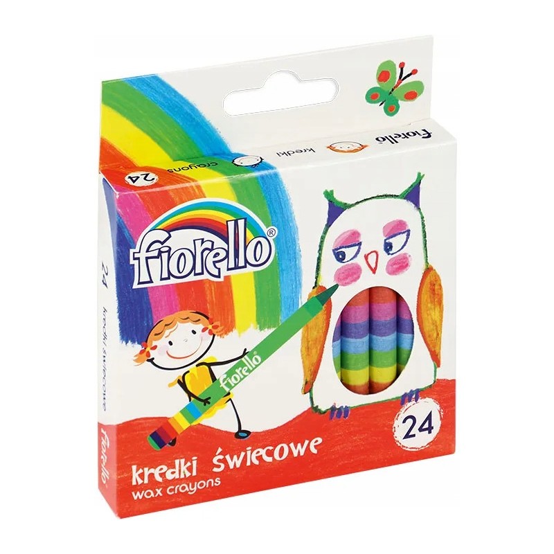 Kredki FIORELLO świecowe 24 kolorów 170-1386