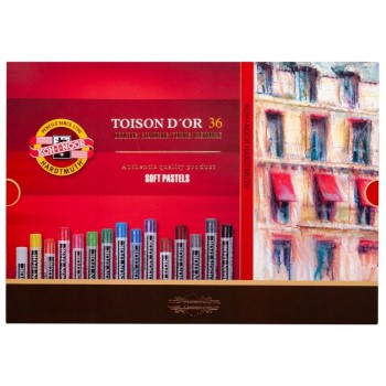 Kredki pastele suche 36 kolorów TOISON DOR 8515N KOH-I-NOOR