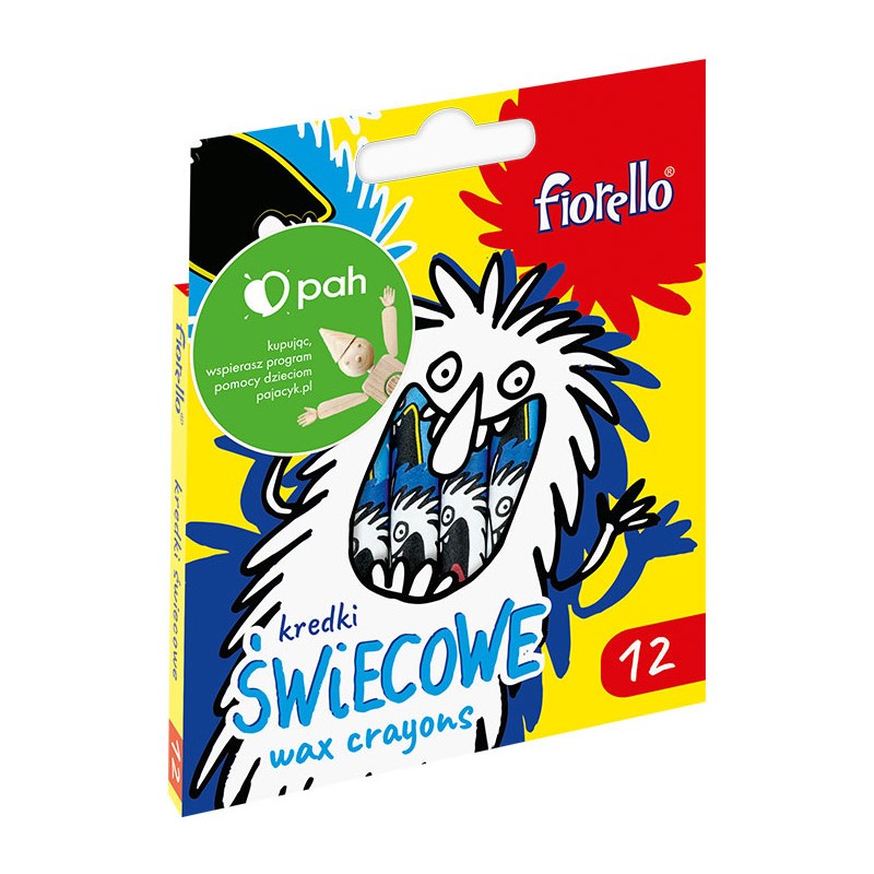 Kredki FIORELLO świecowe 12 kolorów EXTRA 170-2628