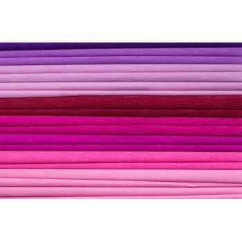 Bibuła 25x200cm mix różowy (10szt) 8kol 2521-MIX23 HAPPY COLOR