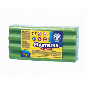 Plastelina szkolna dla dzieci 1kg zielona jasna 303111016 ASTRA