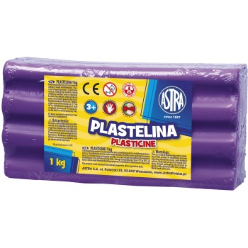 Plastelina szkolna dla dzieci 1kg fioletowa 303111010 ASTRA