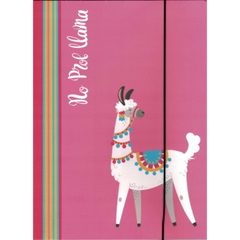 Teczka z gumką LAMA różowa kolekcja NO PROBlama 302/96 VAUPE