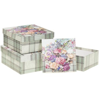 Zestaw pudełek ozdobnych PUK-22001-KW (3szt) ROZETTE