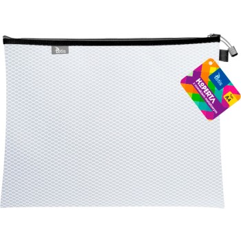 Koperta A4 z suwakiem metalowym BIAŁA BT605-B TETIS