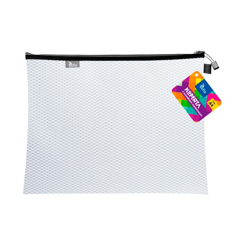 Koperta A4 z suwakiem metalowym BIAŁA BT605-B TETIS