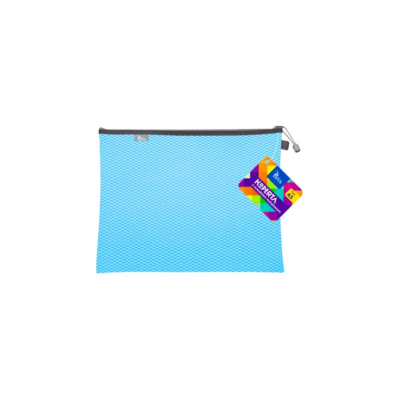 Koperta A5 z suwakiem metalowym NIEBIESKA BT606-N TETIS