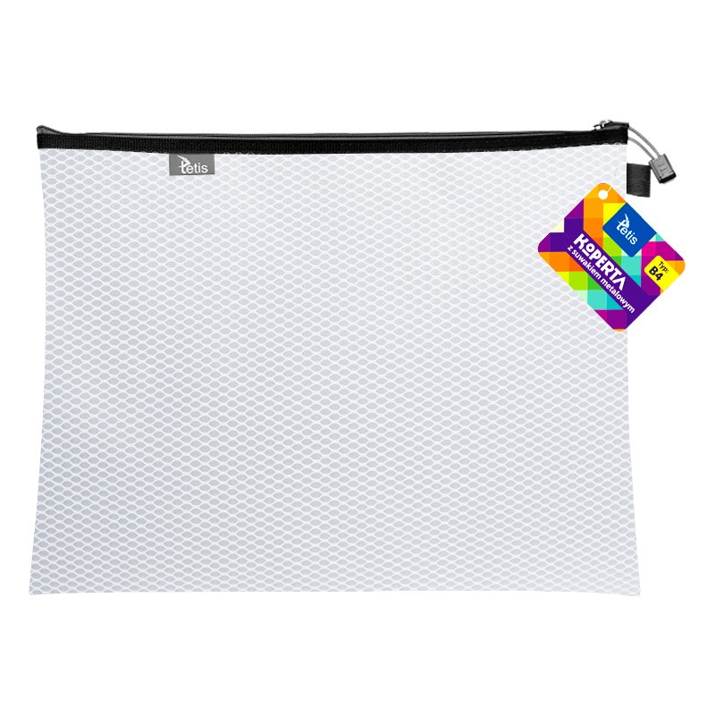 Koperta B4 z suwakiem metalowym BIAŁA BT607-B TETIS