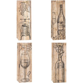 Torebka prezentowa 12x36x9cm Lux TBF-24047-BB ROZETTE