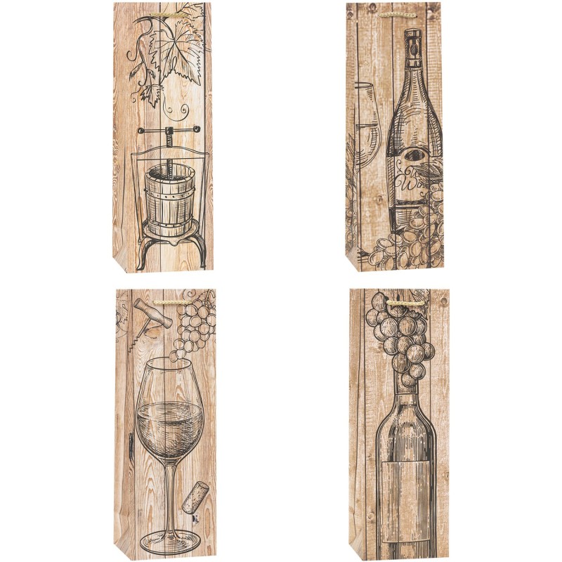 Torebka prezentowa 12x36x9cm Lux TBF-24047-BB ROZETTE