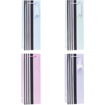 Torebka prezentowa 12x35x9cm na butelkę TBG-24213-BB-HS ROZETTE