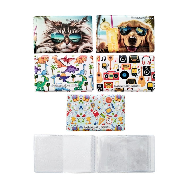 Okładka na dokumenty ucznia mała z nadrukiem mix 0300-0145-99 Panta Plast