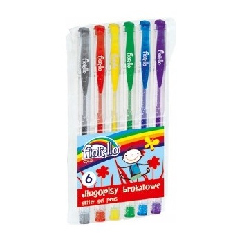 Pióra żelowe z brokatem 6 kolorów 160-1810 FIORELLO